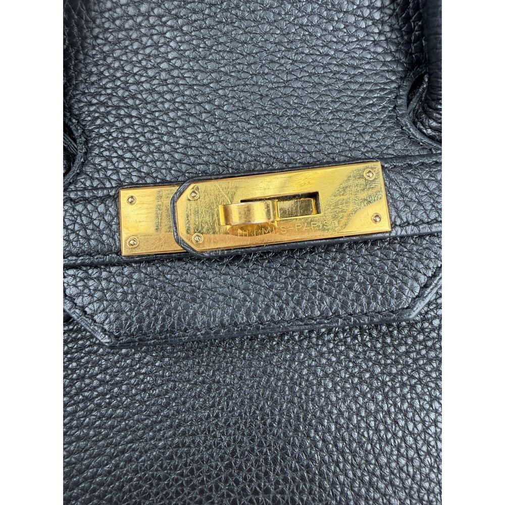 Hermes Bikrin 35 Togo Black Gold Hardware Stamp Letter Q □ (2013) B1 - Picture 6 of 16